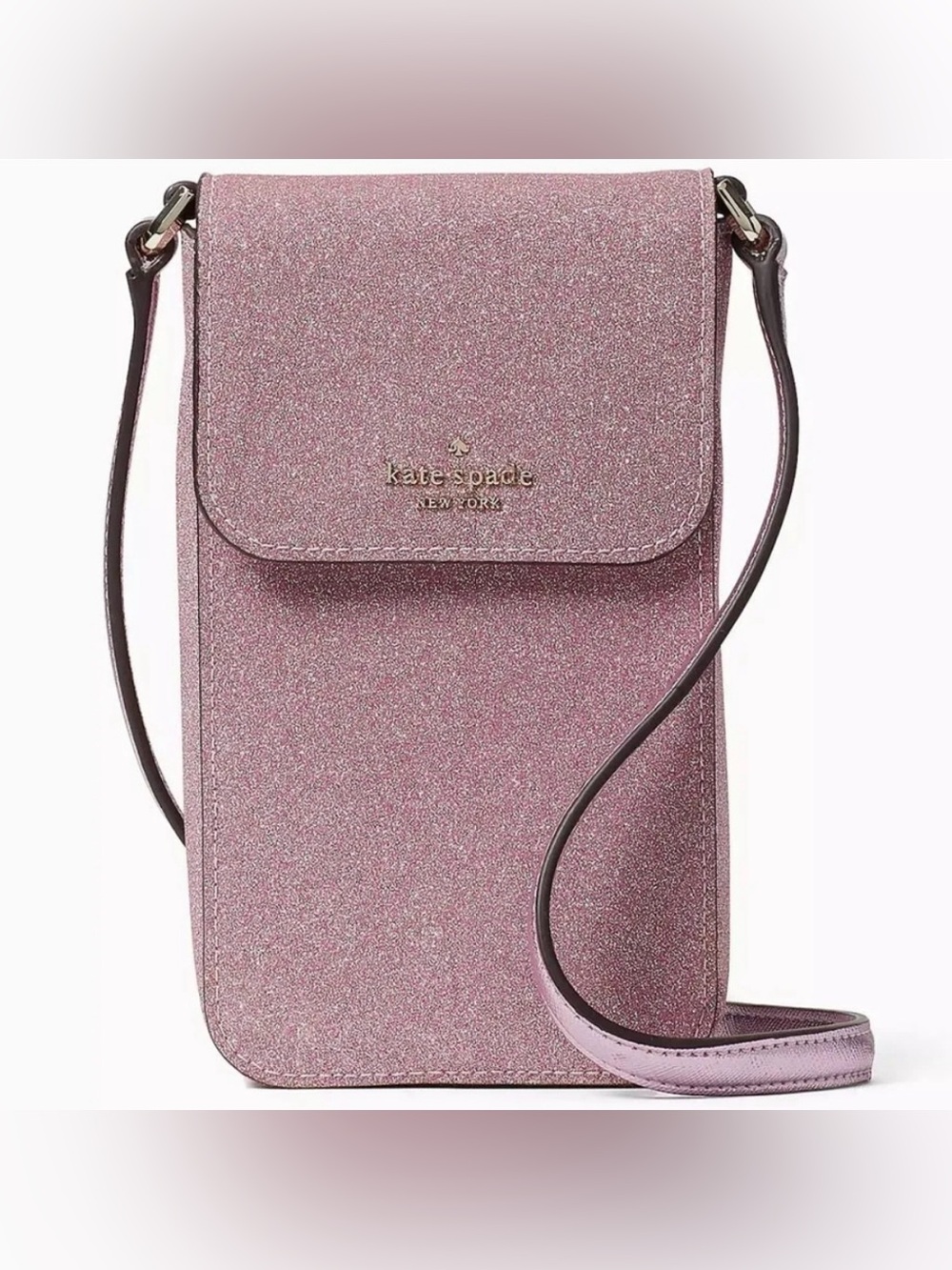 Kate Spade Lola Pink Glitter Crossbody Phone Bag